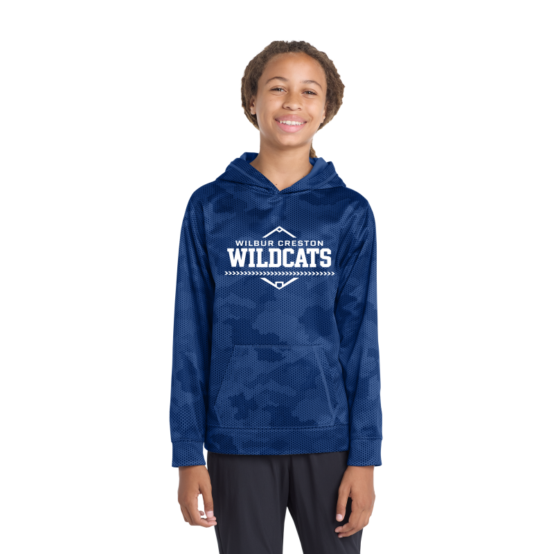 Sport-Tek® Youth Sport-Wick® CamoHex Fleece Hooded Pullover YST240