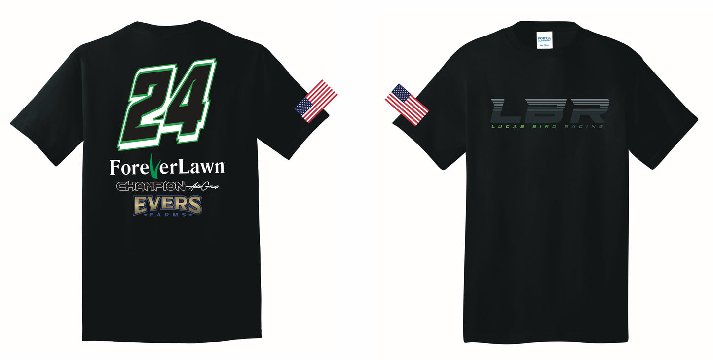 Lucas Bird race shirt